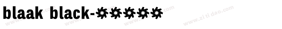 blaak black字体转换